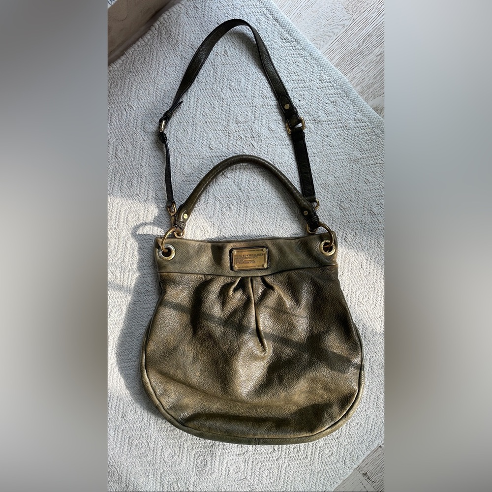 Marc Jacobs leather workwear bag in forest green